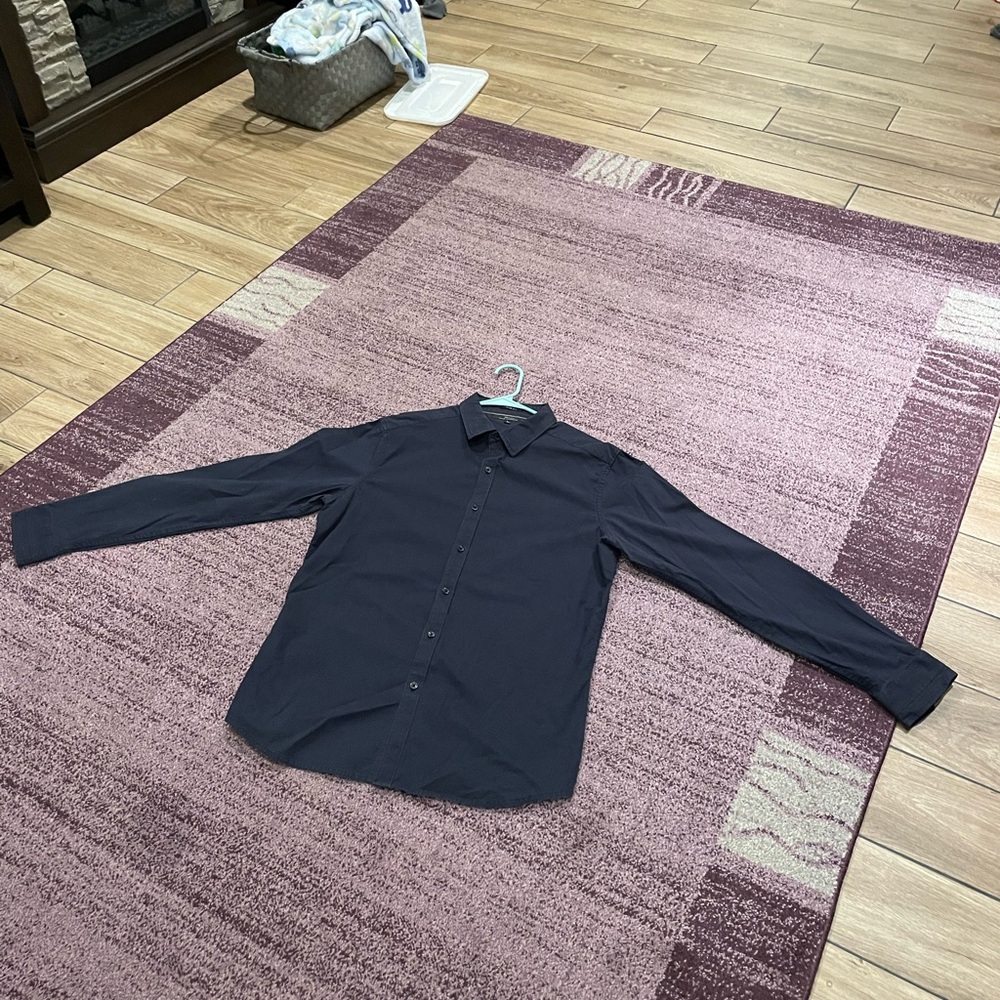 Large dark blue dress shirt